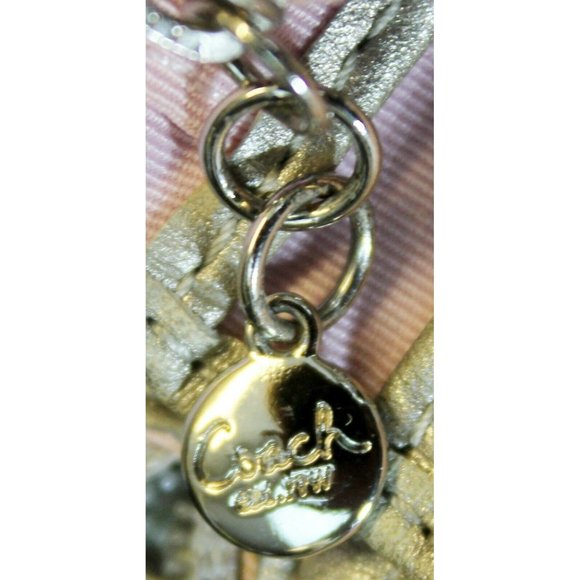 Coach Signature Zipper Wallet Wristlet ID White Folding Canvas Multiple Pocket - Picture 11 of 12